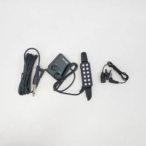 乐器配件QH-6B木吉他拾音器带话筒免开孔放大扩音器