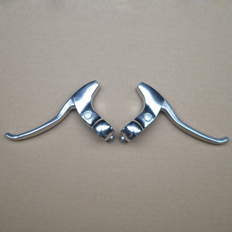 复古老式自行车刹把铝合金刹车把银色适折叠车通勤车老车改装配件