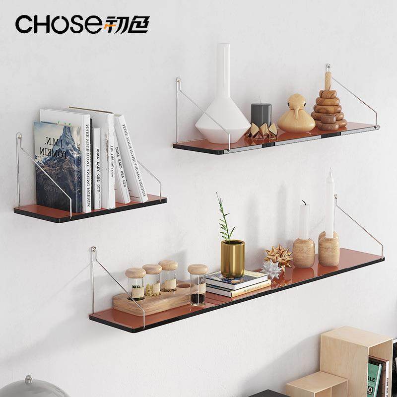 直销新款免打孔透明亚克力墙上置物架路由器悬空墙壁挂墙书架一字,收纳整理,书桌收纳置物架,淘宝优惠券,粉丝福利购,淘宝优惠卷