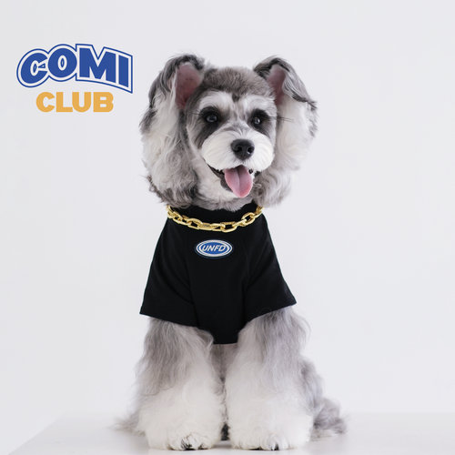 COMI CLUB宠物狗狗猫咪美式印花T恤衣服比熊法斗雪纳瑞柯基柴犬