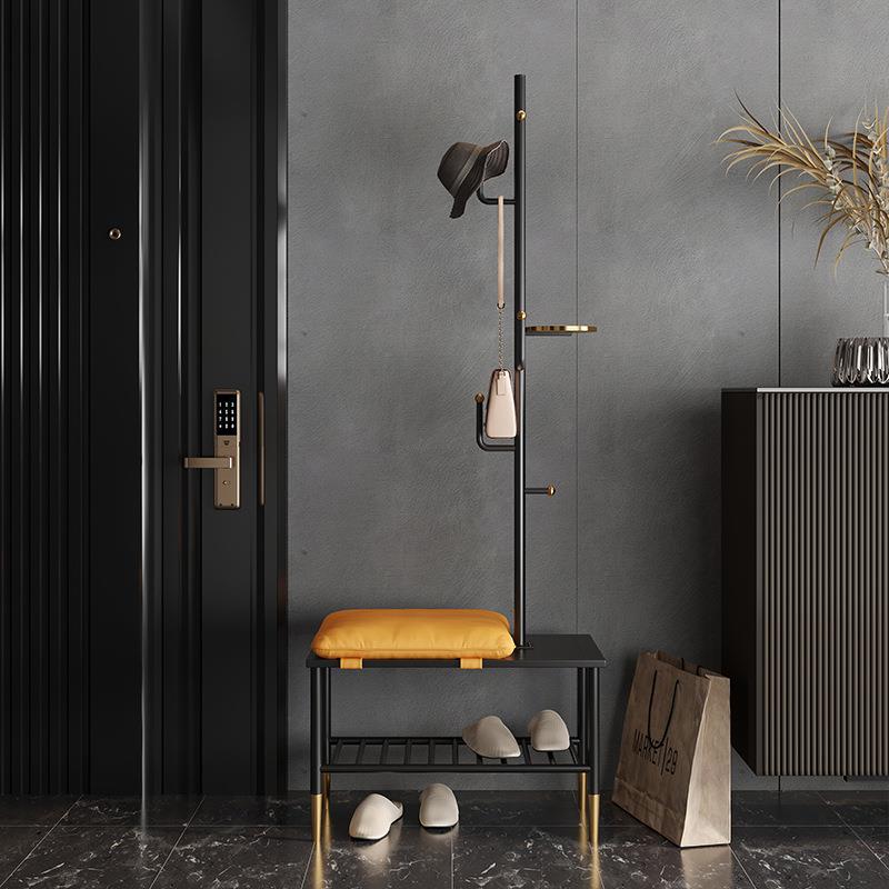 新款直销木里森入户门口简约挂衣架换鞋玄关现代挂包衣架轻奢一体