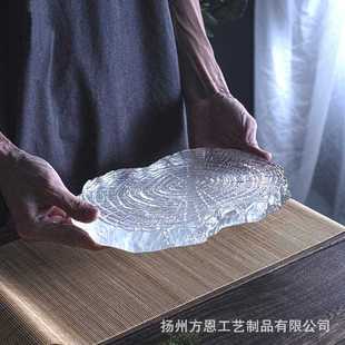 直销水晶琉璃冰観岩主人杯手工单杯品茗杯日式 新款 玻璃冰冻烧茶杯