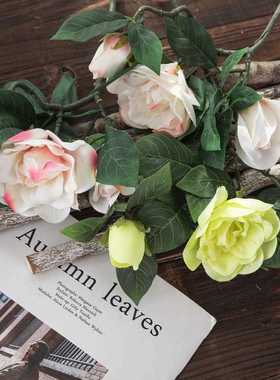 新款直销 栀子花仿真花单枝假花婚庆家庭装饰GF15265A