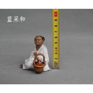 中国风神话八仙过海张果老何仙姑单人陶瓷假山盆景手工摆件单件