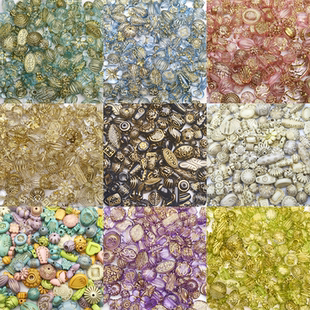 亚克力复古仿捷克琉璃描金散珠混装盲盒DIY手工材料串珠装饰