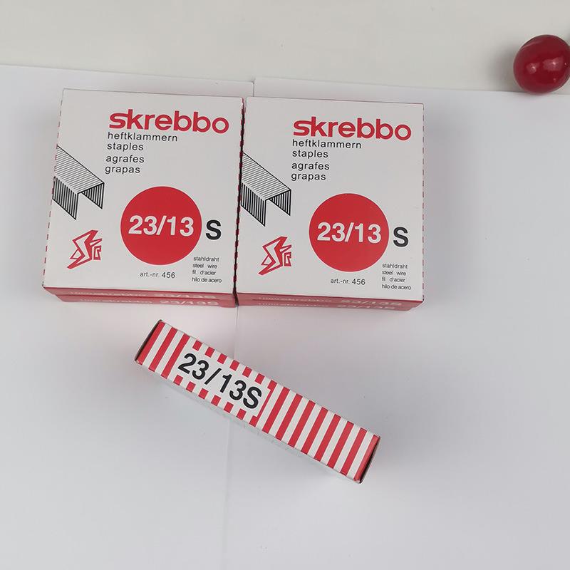 直销新款23/13厚层钉书针订书机订100页大号订书机专用书针省力重