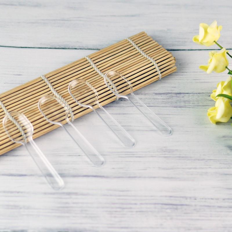 直销新款透明色小羹塑料小勺一次性餐具冰粥冰激凌勺沙冰甜品勺子