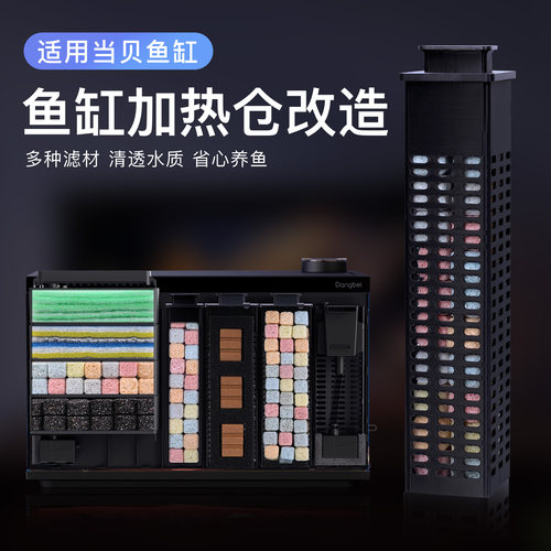 适用当贝智能鱼缸加热仓改造生化过滤滴流盒滤材棉加热棒升级改装