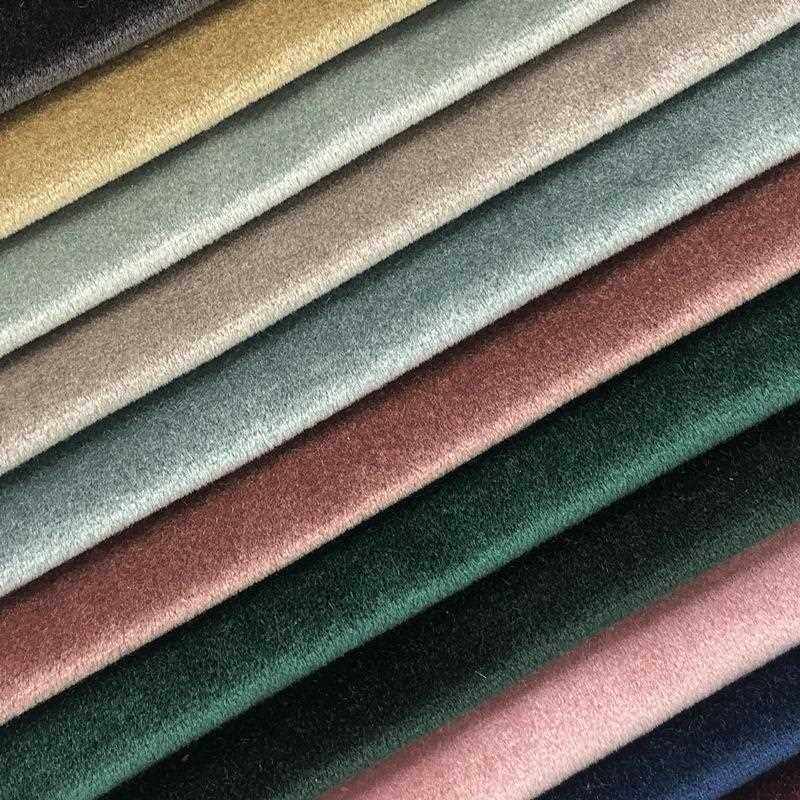 直销新款纯色加厚意大利绒布料 金丝绒窗帘沙发软装桌布抱枕面料