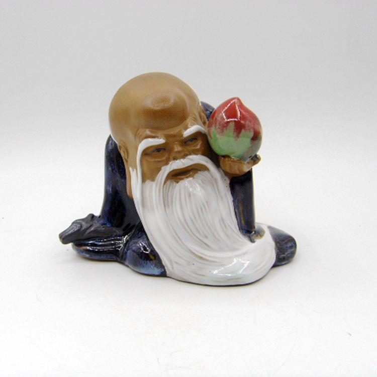 新款直销假山盆景摆件吸水石上水石景观摆件鱼缸摆件陶瓷人物工艺