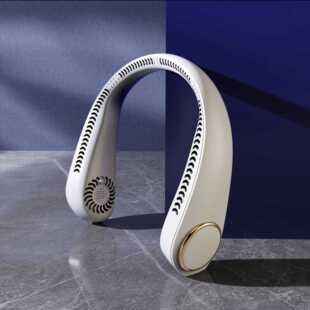 直销新款2023新款挂脖风扇制冷便携式随身懒人冷风扇手持无叶挂脖