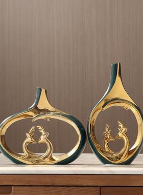 新款直销轻奢高档客厅花瓶摆件创意家居玄关酒柜电视柜鞋柜装饰品