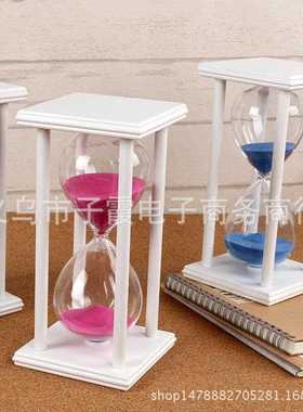 新款直销创意家居工艺品木质10分钟时间沙漏计时器送朋友同学生日