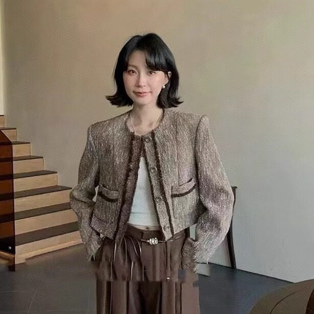 美拉德短外套上衣开衫
