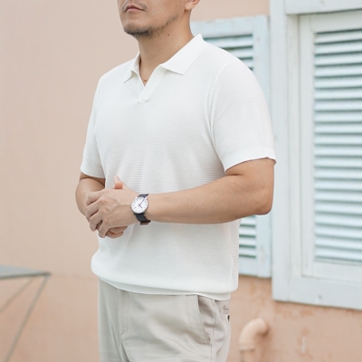 高级感男士短袖POLO衫针织透气