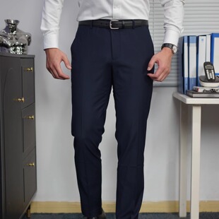 夏季薄款西装裤商务休闲裤正装直筒垂感西裤穿搭男抗皱免烫XK438