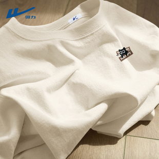 回力短袖t恤男士日系潮牌男装2026新款卡通印花半袖男款纯棉宽松D