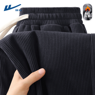 雪尼尔休闲裤 回力灯芯绒裤 加绒加厚青少年2025新款 冬季 男D 子男士