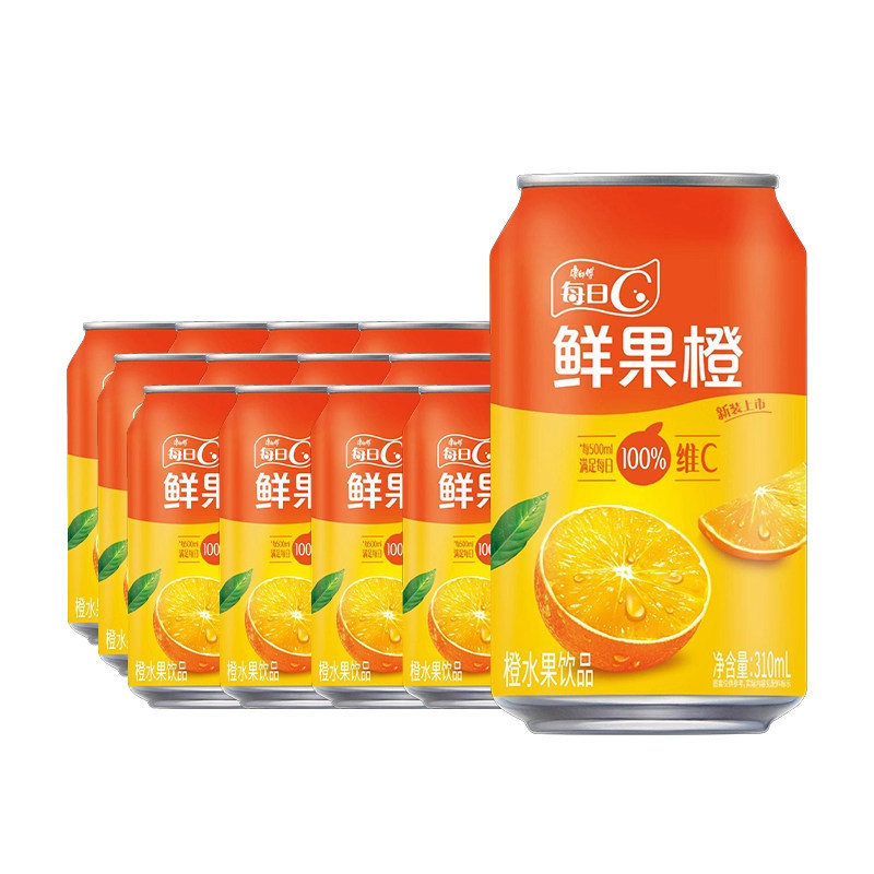 康师傅水蜜桃饮料310ml*24罐易拉罐装果味葡萄水蜜桃乳酸菌饮料
