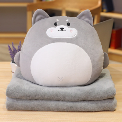 极速Winter Animal Blanket Hand Warmer Cute Nap Pillow Soft P