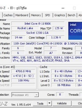 极速NEW Intel Core i9-11900K NEW i9 11900K 3.5 GHz Eight-Cor