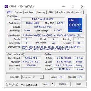 极速NEW NEW Eight Cor 11900K GHz Core Intel 3.5