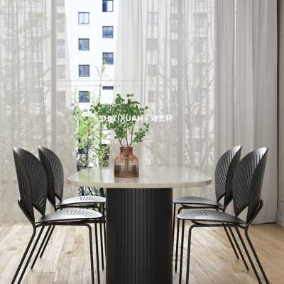 北欧轻奢大理石洽谈办公桌简约现代大型会议桌椅组合长方形工作台