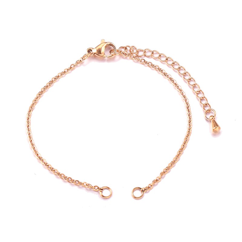 5pcs/lot Stainless Steel Width 1.5mm Adjustable Cuba Chain f