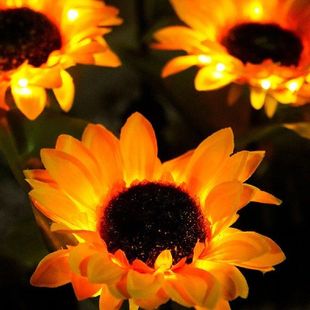 Lamps Sunflowers Solar Garden Landscape Outdoor
