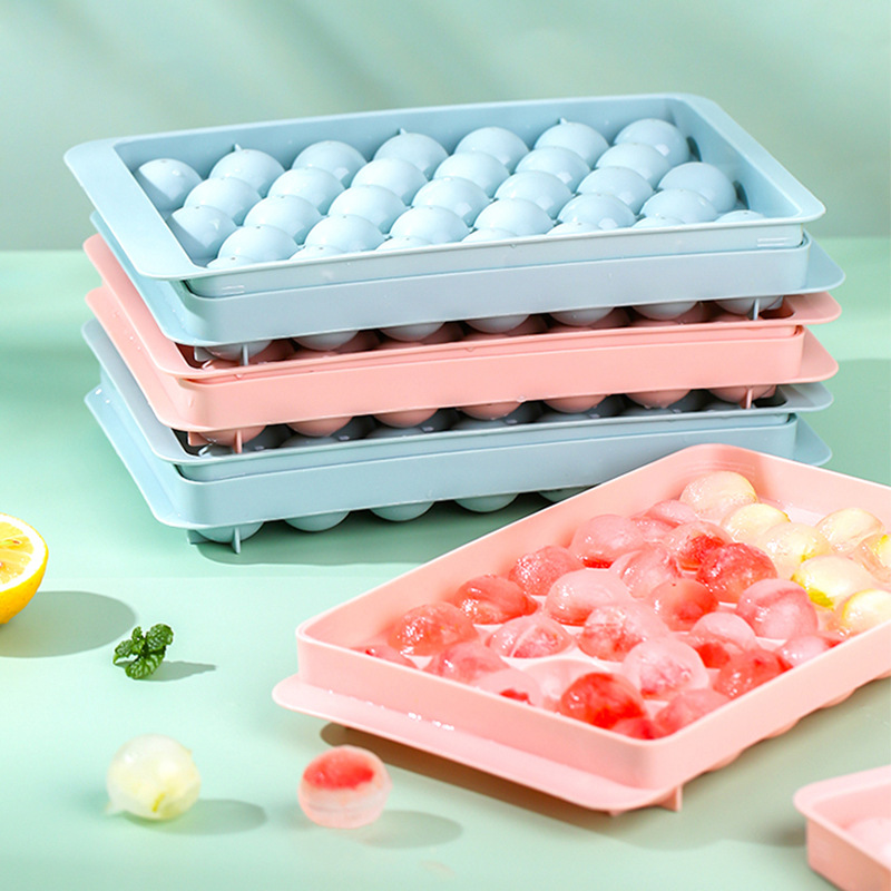 Colorful Round Ice Mould Rhombus Ice Cube Tray Cube Maker PP