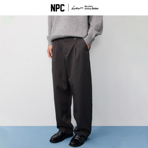 NPC秋季新品莱赛尔宽松垂感休闲长裤男舒适亲肤官方正品假一赔十