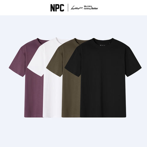 NPC潮牌莫代尔混纺短袖T恤男士速干运动衣夏干爽透气半袖NP64TE11
