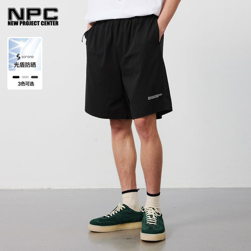 NPC潮牌印花索罗娜休闲短裤男凉感透气松紧腰官方正品假一赔十