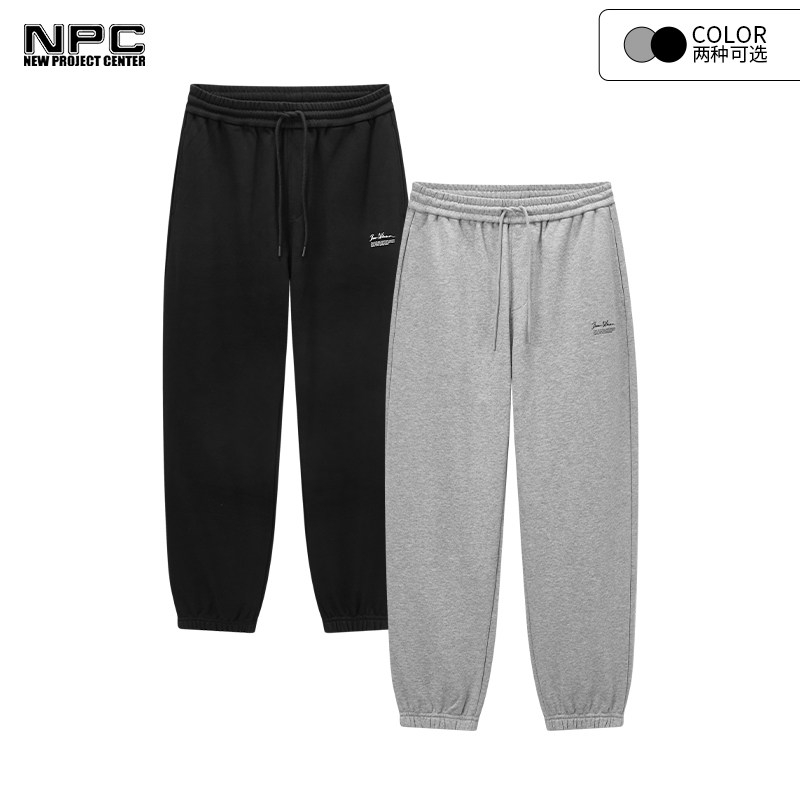 NPC潮牌小字母印花索罗娜抽绳卫裤宽松休闲长裤官方正品假一赔十图片