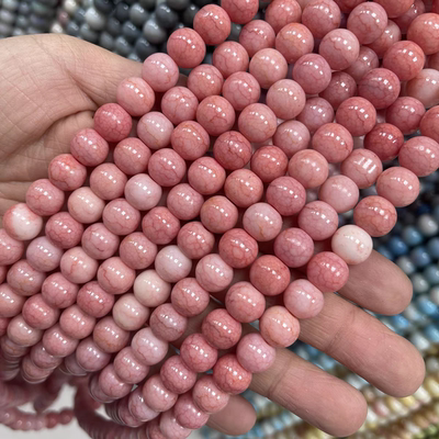 手串水染冰裂蔷薇辉石散珠diy手工串珠项链饰品配件材料 半成品