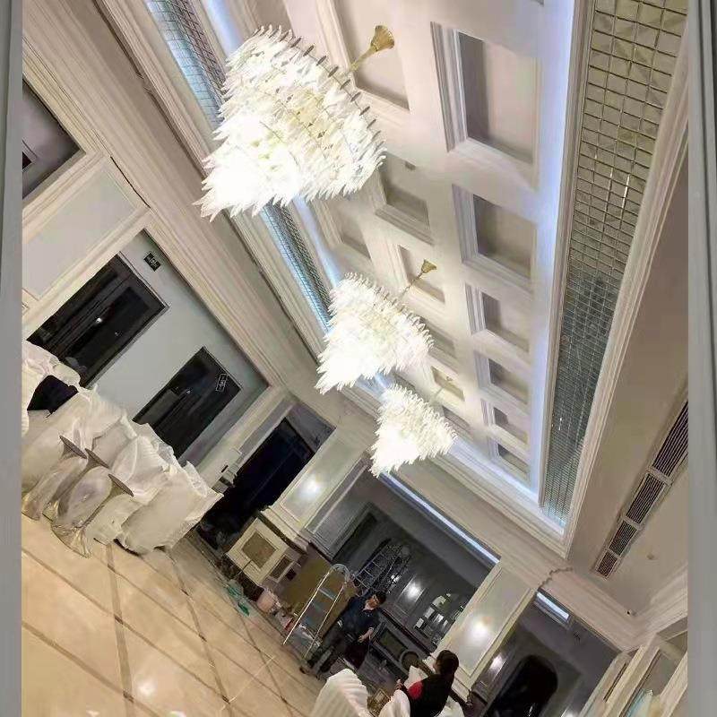 别墅挑跃层复式楼轻9663客厅大堂大厅吊灯创意叶片酒店大全铜空具,家装灯饰光源,智能吊灯,淘宝优惠券,粉丝福利购,淘宝优惠卷