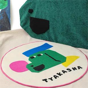 塔地卡沙白色卡通地毯室垫YT-202客发厅沙地毯圈卧绒防滑