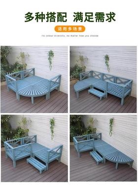 户外腐木地板防tb-66880外庭室院实木休闲平台花天园露阳台露台地