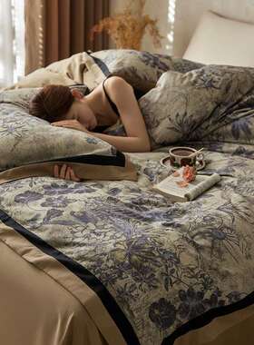 五1星级绒棉长磨毛-JC-0四件套20支奢华洛可可风棉被套纯棉床笠全
