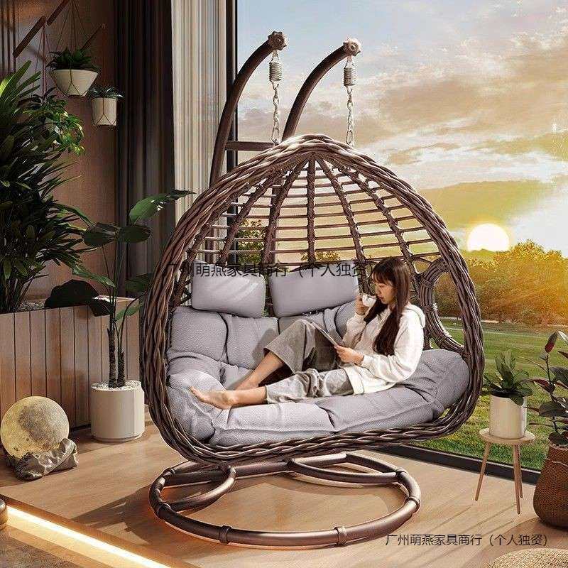 户外吊篮椅千鸟庭院双人吊椅家用阳05台室内网红巢吊床秋藤椅摇摇,住宅家具,户外秋千,淘宝优惠券,粉丝福利购,淘宝优惠卷