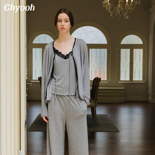 Chyooh凉感高弹天丝女款睡衣套装