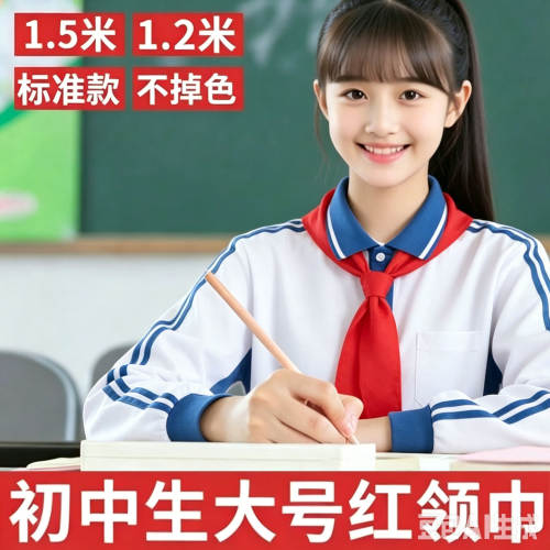 红领巾初中生大号1米5加长加大