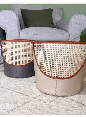 24A152家用竹编脏衣服收纳篮创大量容酒名宿意储物篮卫生间放店衣