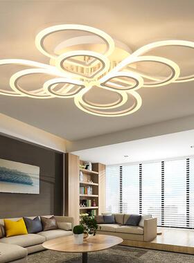 跨镜led客厅档顶灯新款WUX高餐厅灯大个性家用吸现代书房气卧室灯