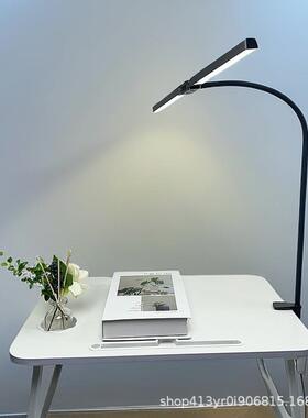 跨幕境LED桌台灯面112办公鹅颈双头夹阅子台灯可夹式读灯电脑屏灯