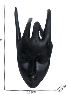 客厅饰家NA2127居物装树品手指摆件脂工艺品电视柜桌面人人脸摆饰