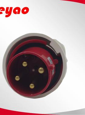 乐电气工业防水对插头04344P125A移动明装接瑶IP6780V四678孔插头