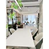 亚克力悬浮岩板餐桌椅组合小户型长方形简约现代家用吃饭桌子一套