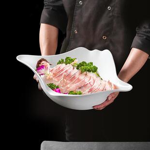 创意陶瓷刺身冰盘海碗三文拼鱼刺身盘海JIV盘鲜姿造大盘螺子