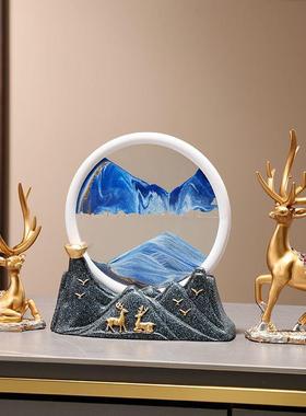 室轻奢档招财流沙沙漏kZcd4QJD柜高摆件家居客厅玄关酒柜电视办公